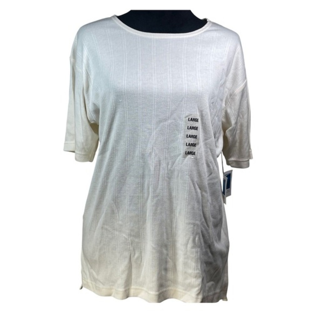 vintage NOS Mountain Lake L 90's basic T deadstock‎ Cream goody's granola girl